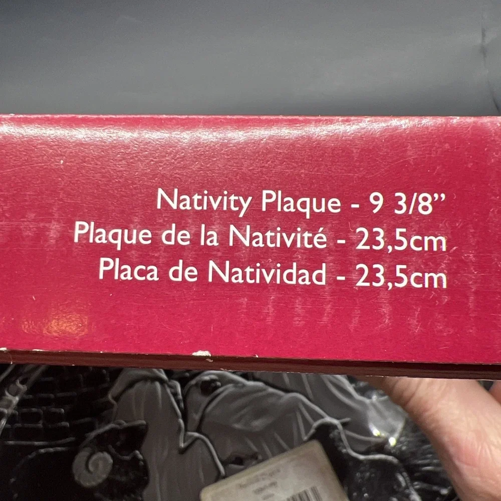 Mikasa‎ Celebrations Nativity Plaque w/Original Box & Stand in Storage Pouch